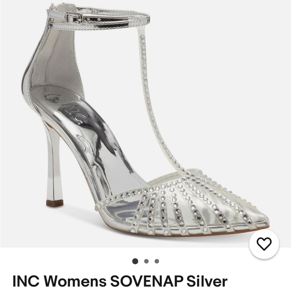 INC International Concepts Women's Silver Heels binb b6 6b